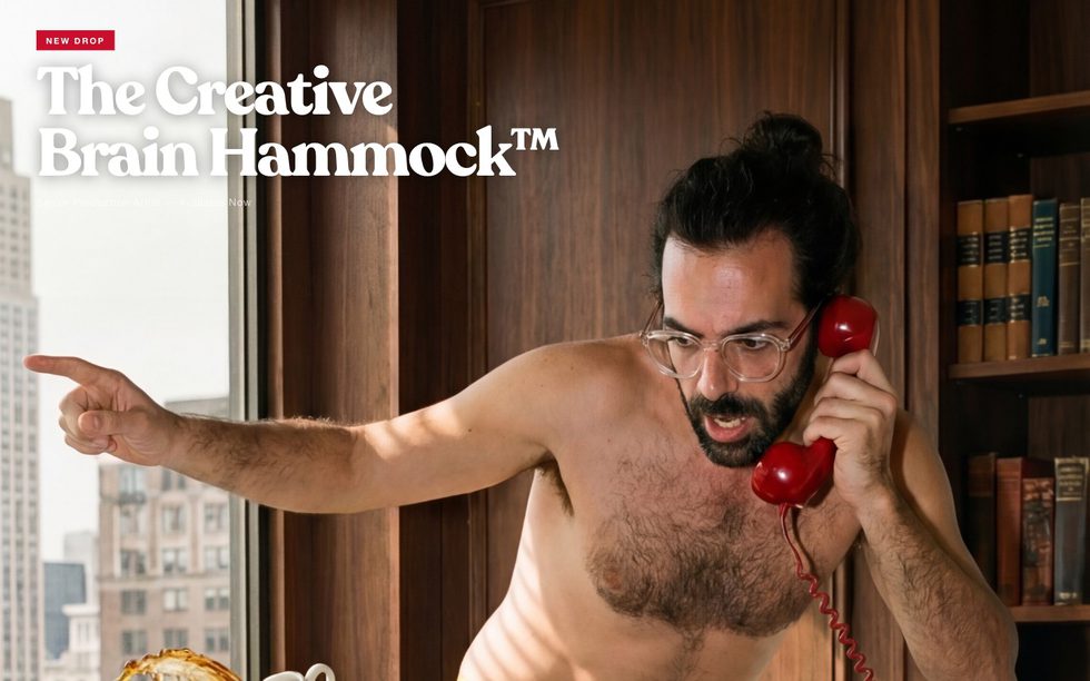 The Creative Brain Hammock — drop landing page hero